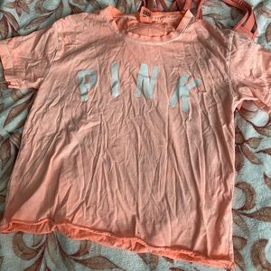 VS PINK Peach Cropped Top